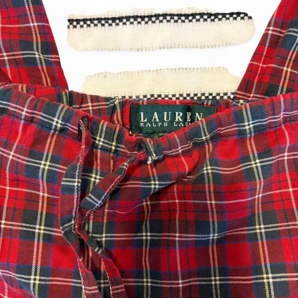 Lauren Ralph Lauren Red Tartan Pajama Vintage Pants Large - Picture 5 of 5